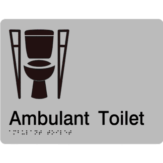 Gender Neutral Braille Tactile Ambulant Toilet Sign