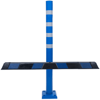 Send to: Qld WA NT: Blue flexible bollard and wheel stop