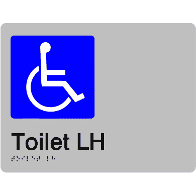 Gender Neutral Accessible LH Toilet Sign