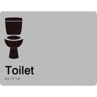 Gender Neutral Braille Tactile Toilet Sign