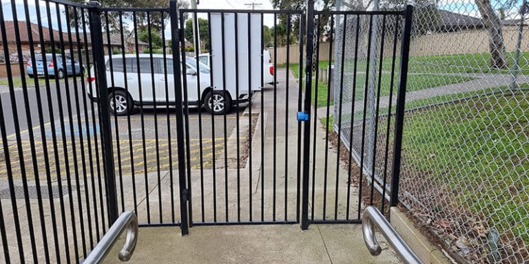 Access Latch on Gate to a Preschool or Kindergarten